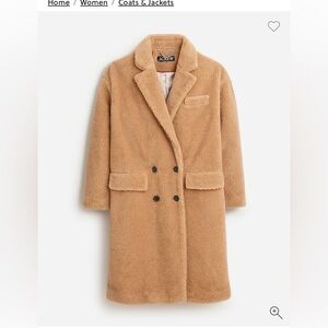 J. Crew Relaxed Topcoat in Sherpa Blend